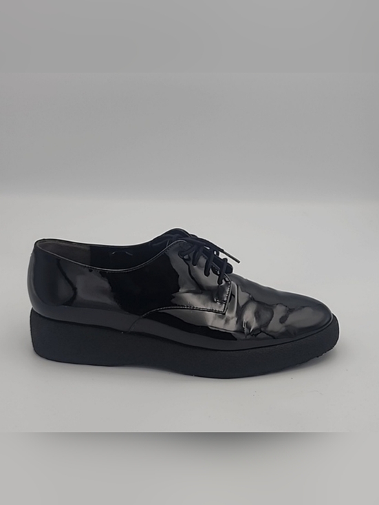 Robert Clergerie Shoes - ROBERT CLERGERIE Black Patent Leather Platform Oxfords, size 37